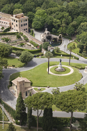 Above view of grounds in Rome, Italy.