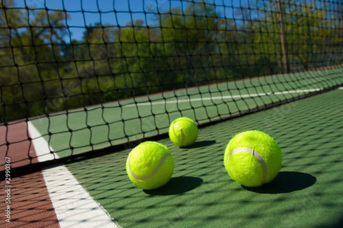 tennis balls on court © Michael Flippo