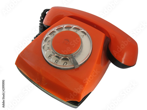 orange telephone