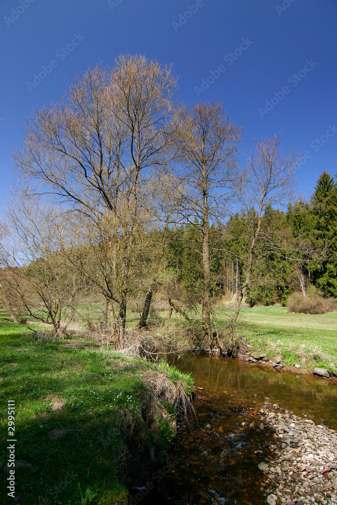 spring countryside with river - sunny romantic day spring countryside with river - sunny romantic day