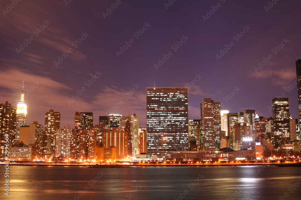 Fototapeta premium midtown manhattan skyline at night
