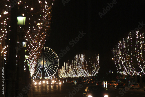 Canvas Print decorations de noel exterieures champs elysee