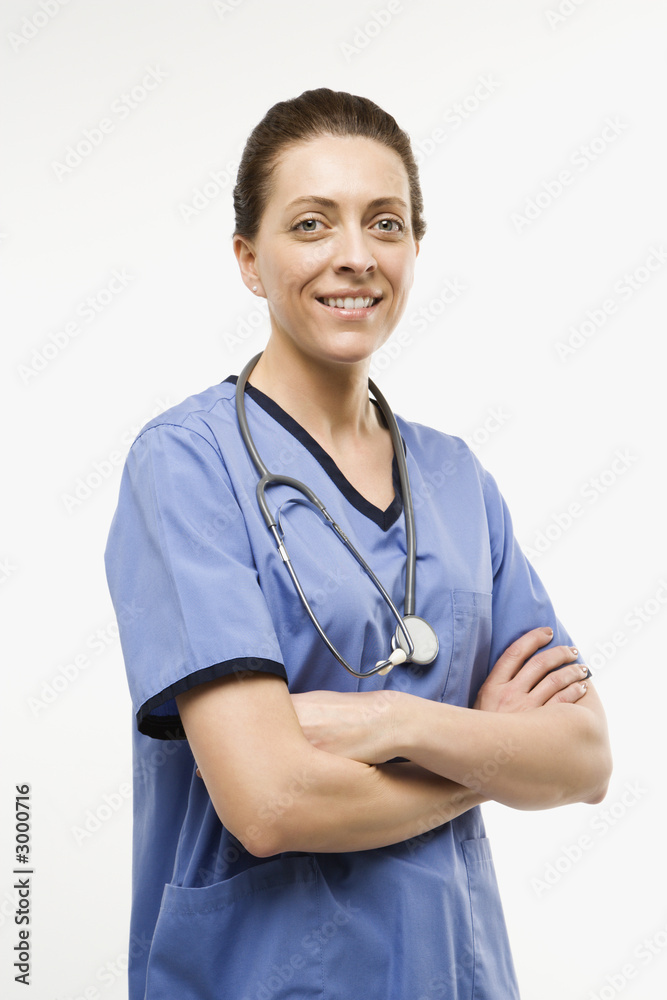 caucasian woman doctor.
