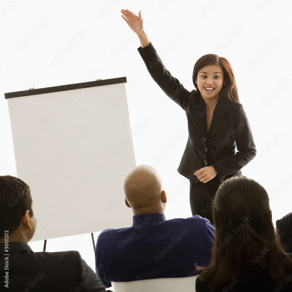 Εκτύπωση καμβά businesswoman giving presentation in front of others.