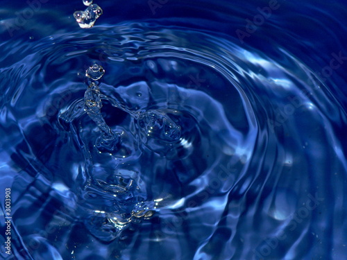 blue water drop splash
