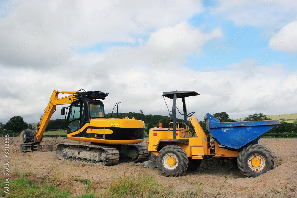 digger and dumper truck