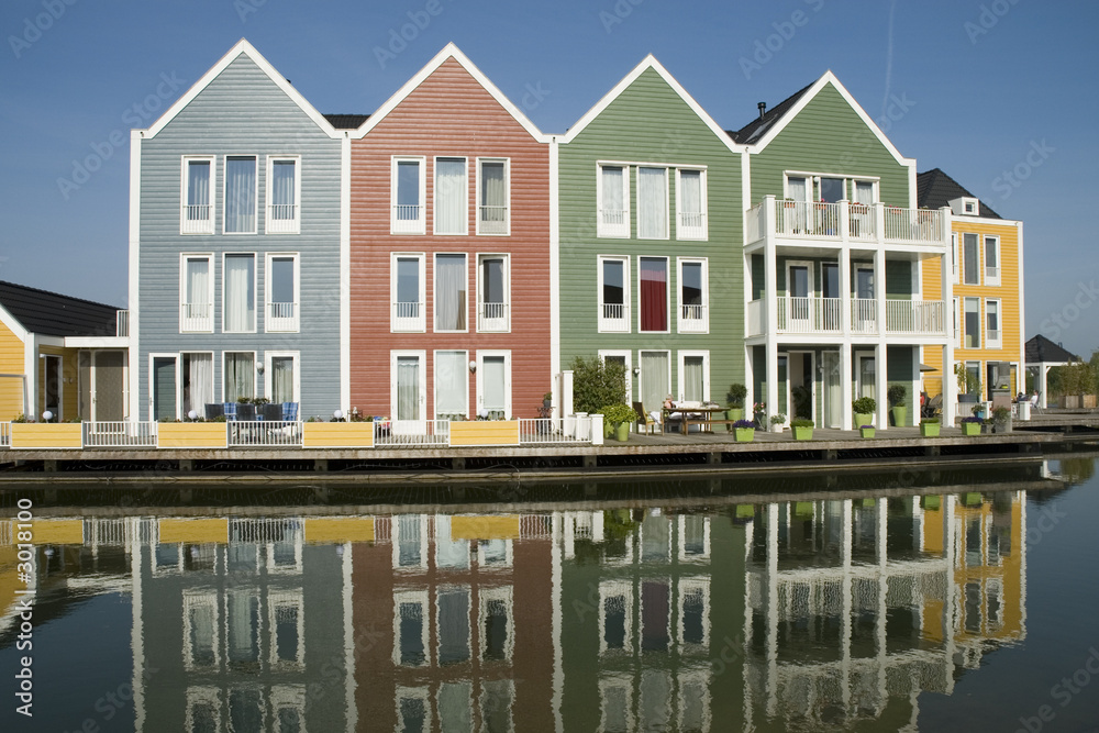 Fototapeta premium wooden houses in caribbean style