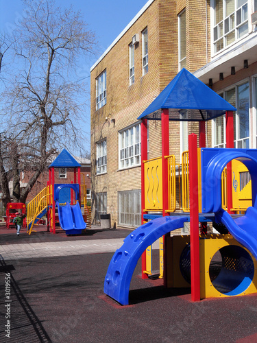 colorful playground in schoolyard
