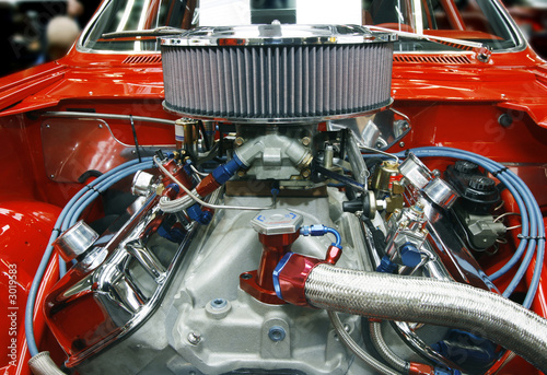 tricked out car engine photo