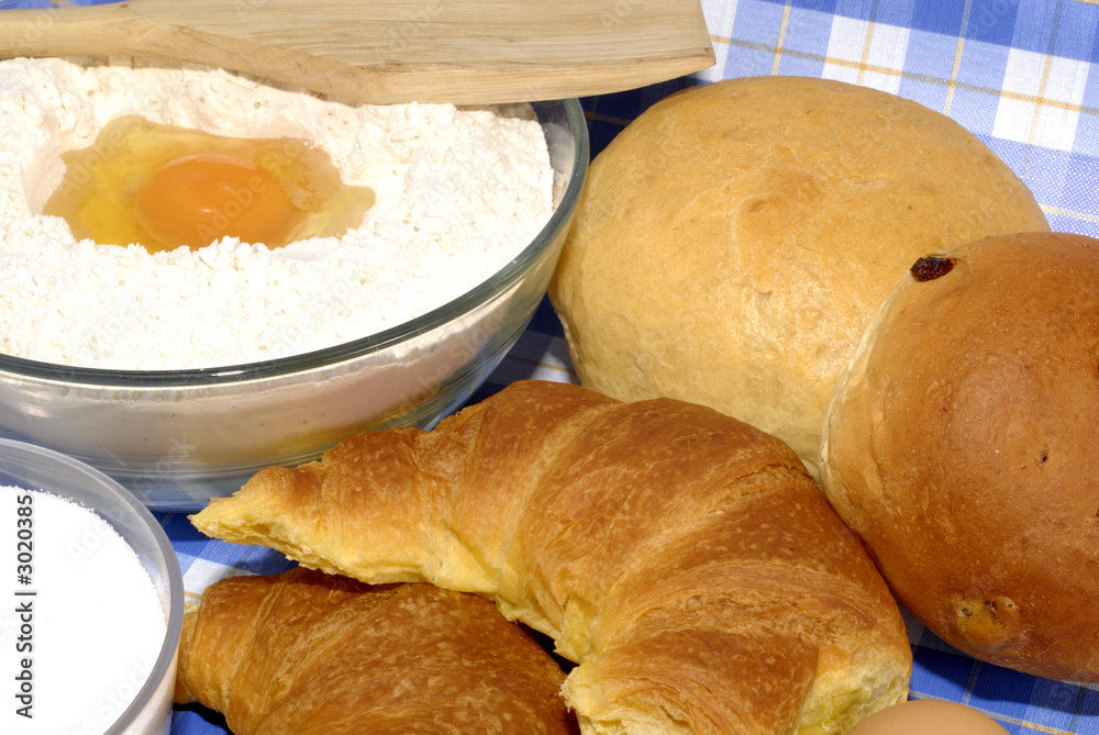 bread rolls and ingredients bread rolls and ingredients