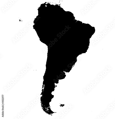 Fotografia b/w map of south america