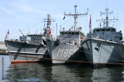 moored naval ships