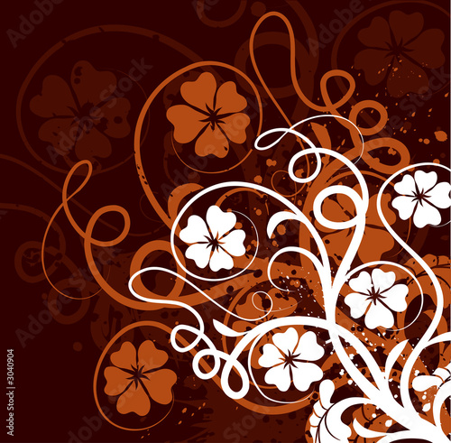 grunge floral background