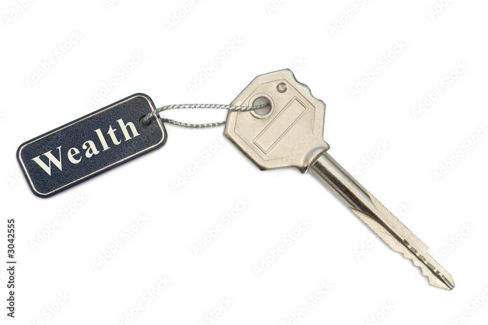 key with label wealth key with label wealth