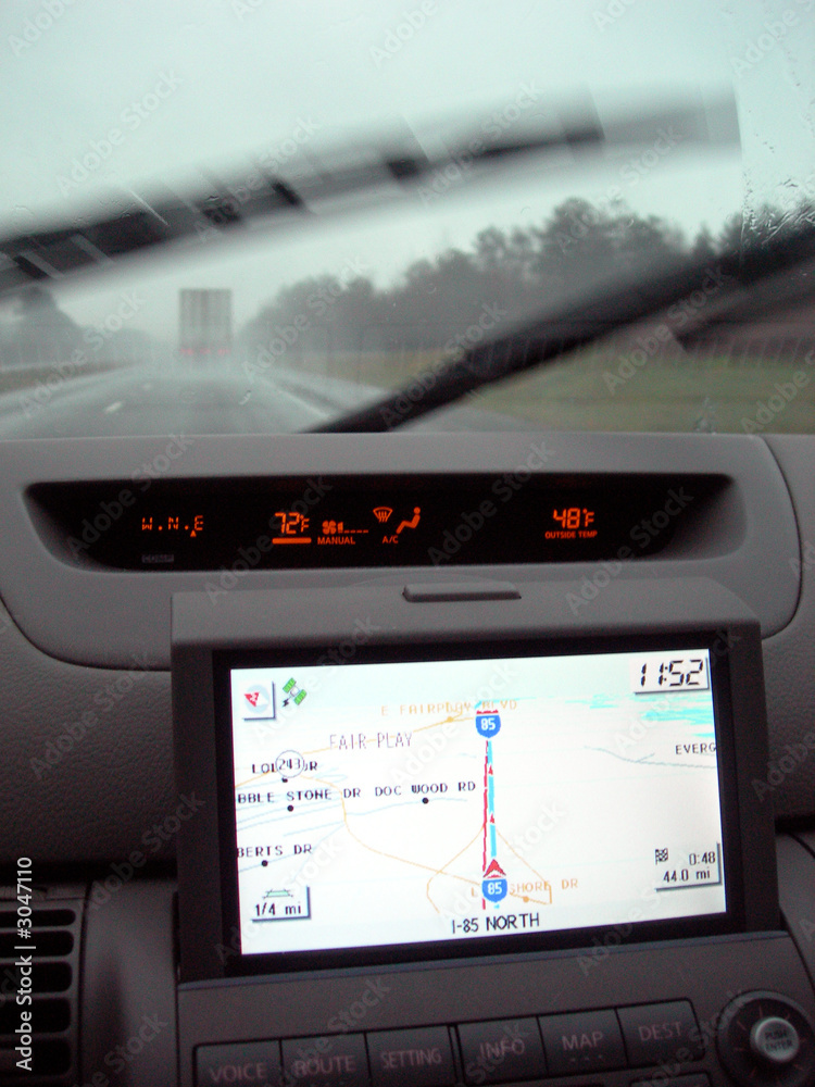 gps navigation system in car