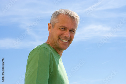 laughing man, head and shoulders