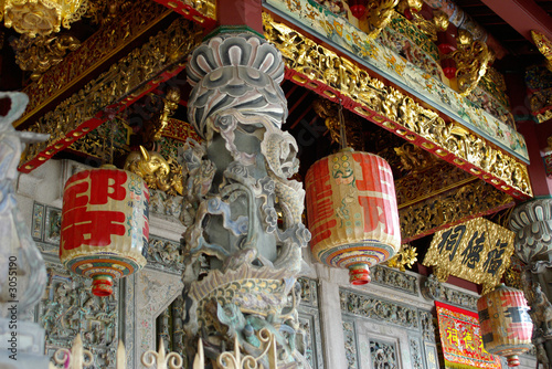 frontage of old chinese temple photo