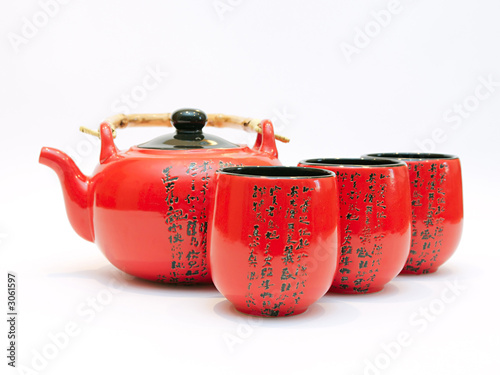 chinese teapot with cups