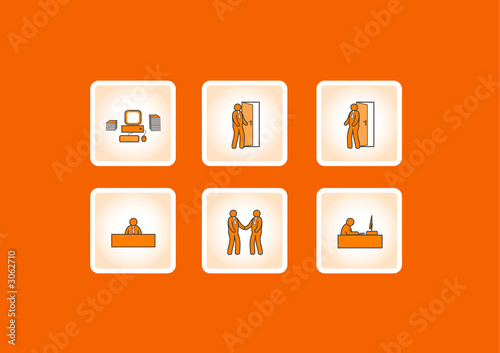 working office icons. vector