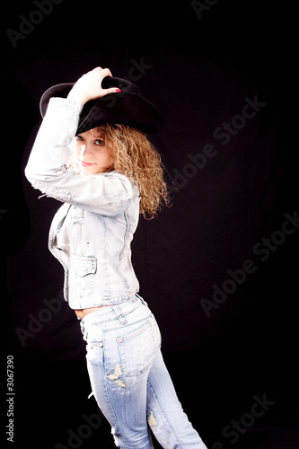 cowboy_girl with hat photo