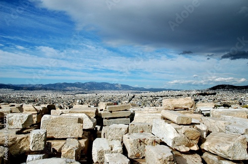 blocks at the acropolis in athens greece
