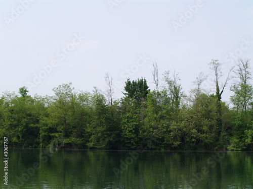 Paesaggio, lungo fiume, Trezzo sull'Adda, italia photo