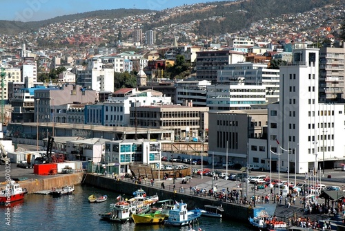 Hafen und Stadtlandschaft, Valparaiso Chile 