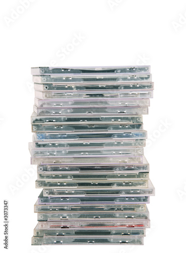 cd stack isolated with clipping path