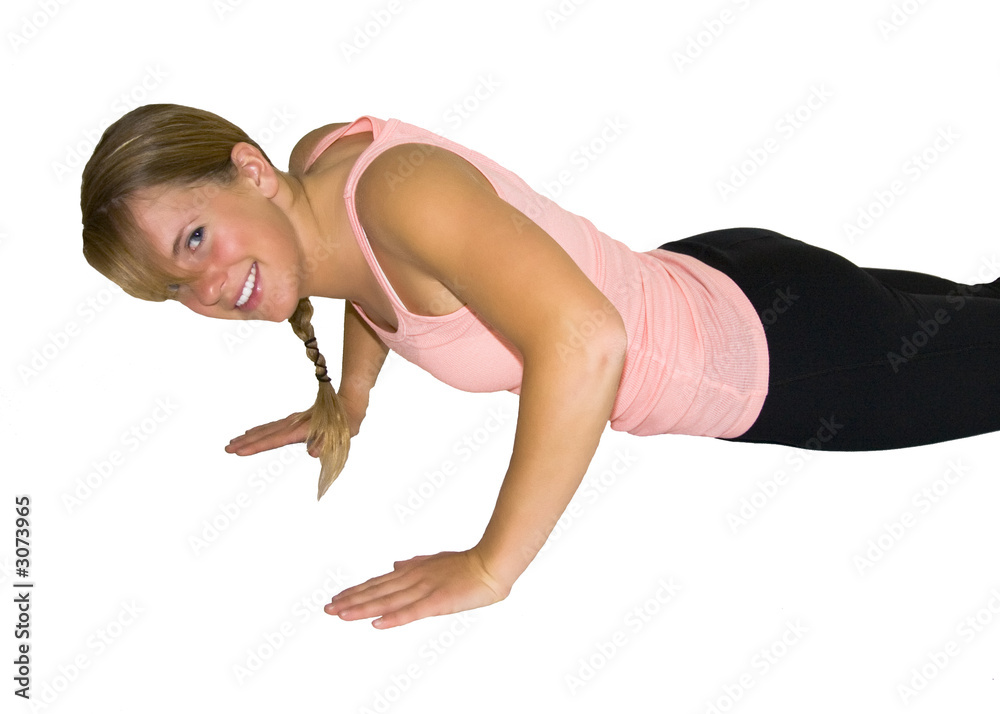 khollie doing push ups during workout khollie doing push ups during workout