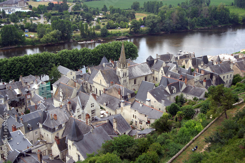 View from Chateau de Chinon, Loire Valley, France photo