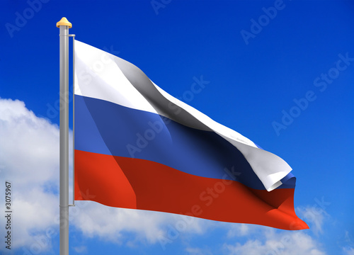 russia flag (include clipping path)