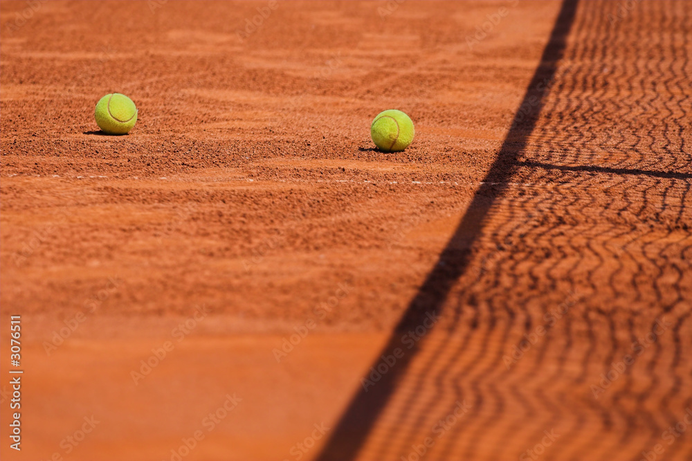 tennis concept - ball and net