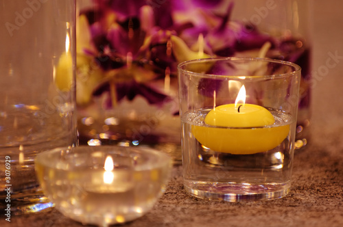 close up shot of spa candles