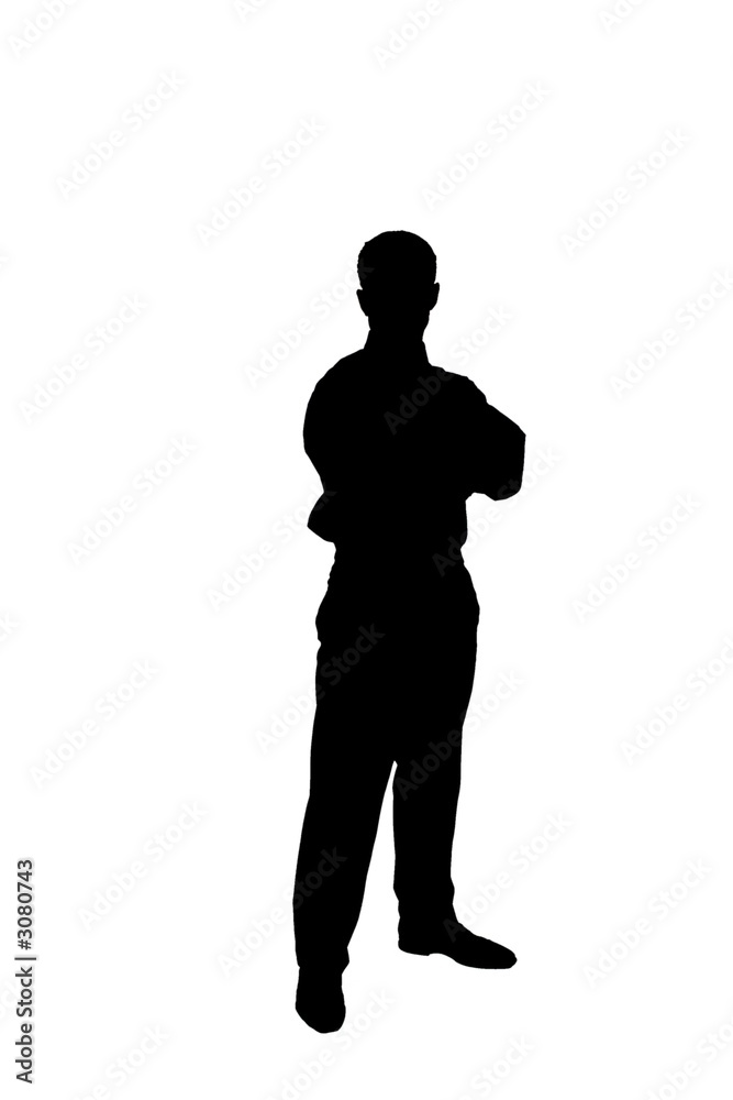 silhouette of a businessman