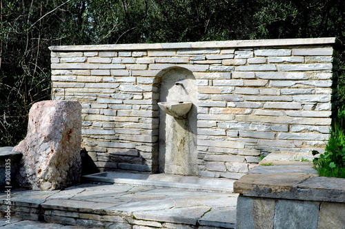 basin in a park in athens, greece