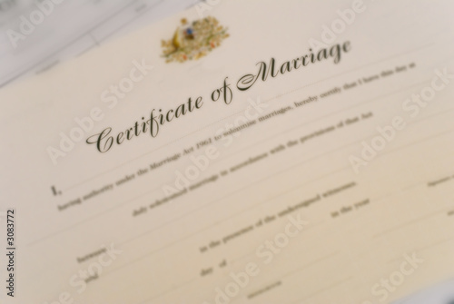 certificate of marriage