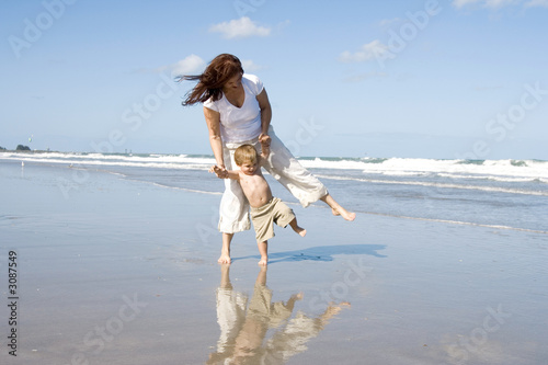 walking on the beach