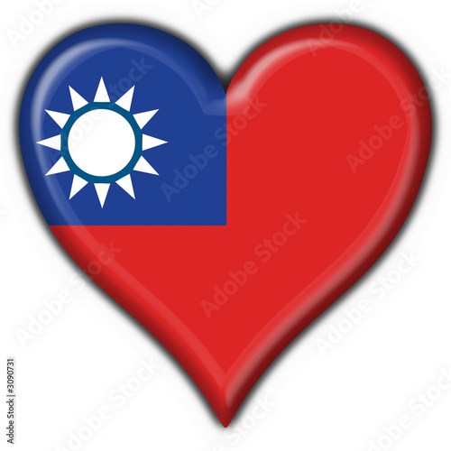 bottone cuore taiwan button heart flag