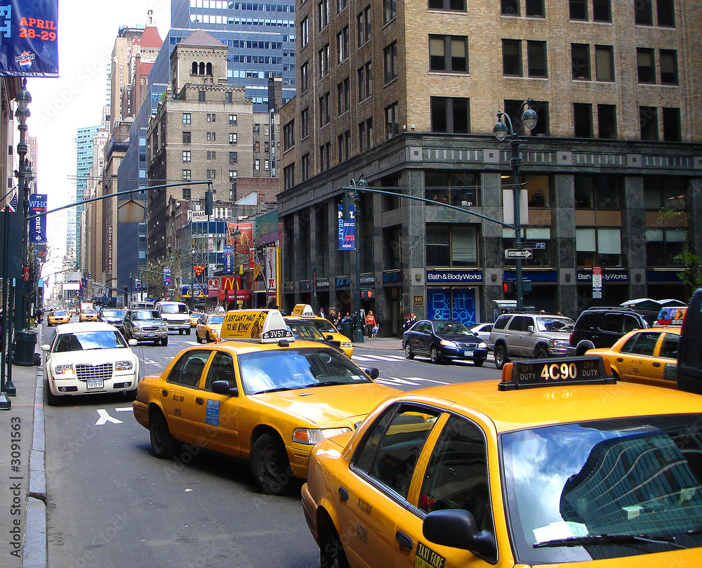 taxis in Manhattan