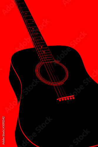 illustration twotone of guitar
