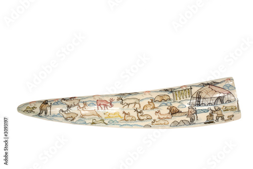 walrus tusk ivory carving