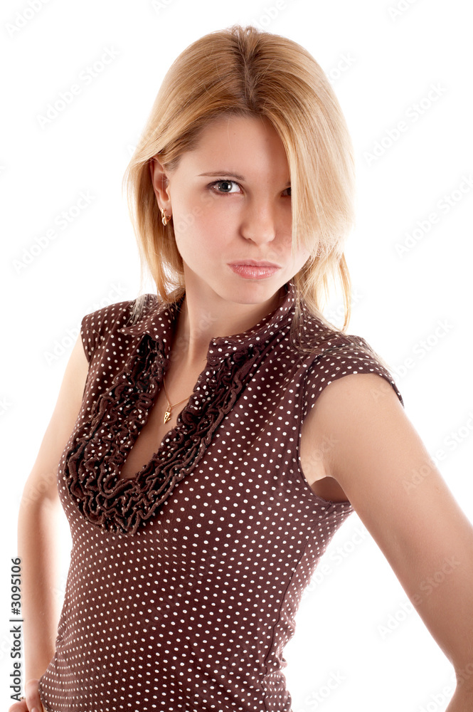 girl with frown look girl with frown look