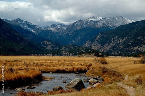 rockie montains blue and yellow photo