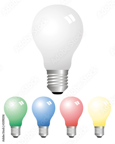 Canvas Print opaque light bulbs