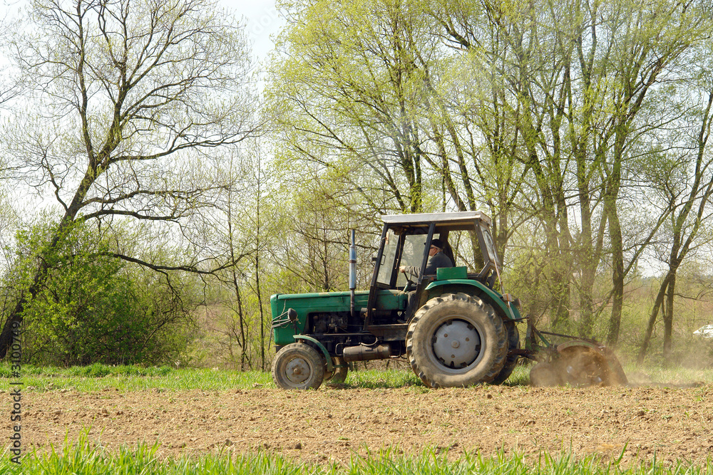 Naklejka premium plowing