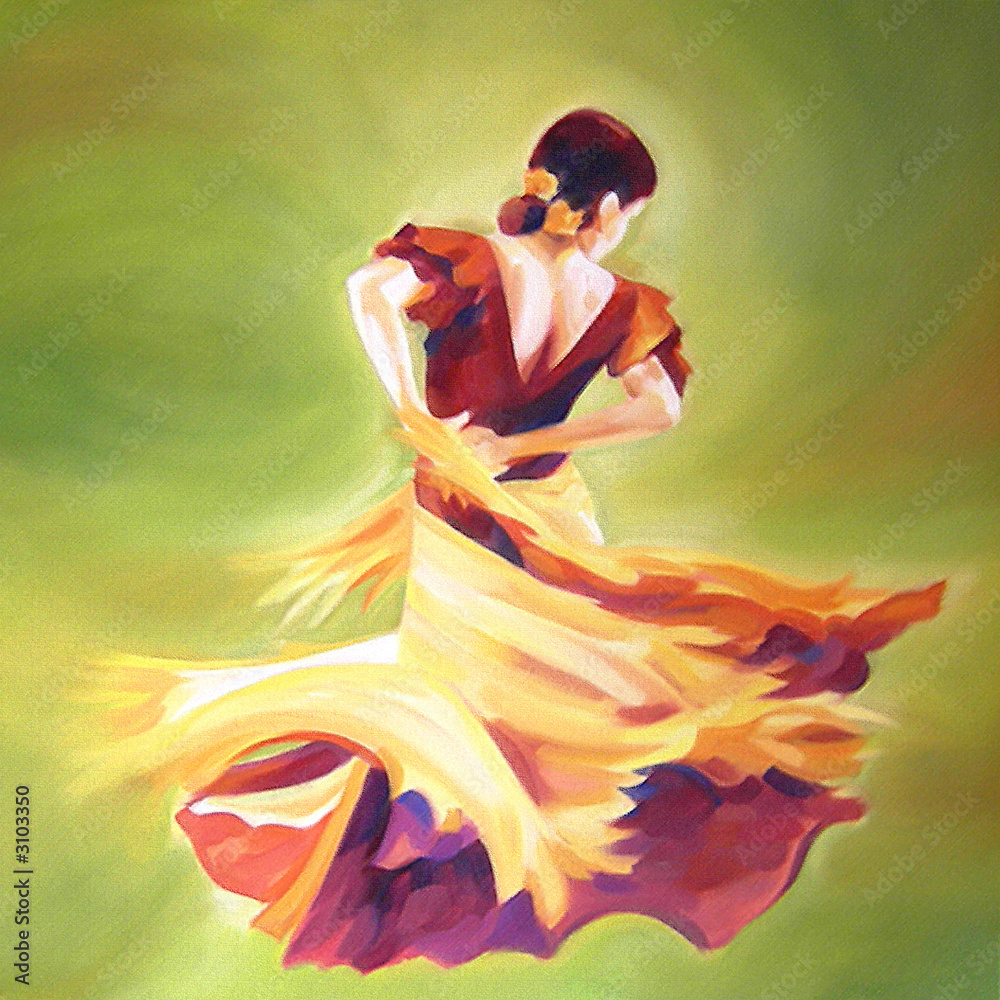 flamenco dancer - obrazy, fototapety, plakaty 