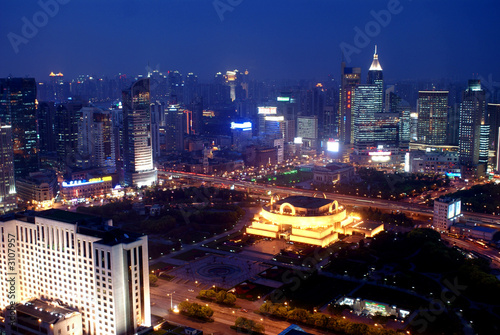Canvas Print shanghai by night