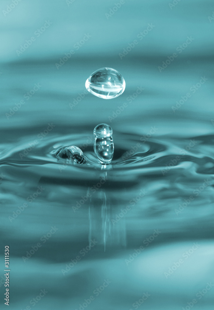 water drop and water rings water drop and water rings