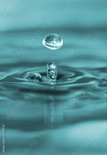 water drop and water rings