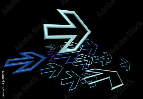 abstract progress arrows